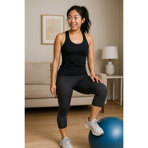 Tangerine Grey Capri Leggings Women’s XL XG Stretch Pocket Athleisure Yoga Pants